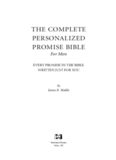 The Complete Personalize Promise Bible for Men: Every Single Promise in the Bible Personalized Just