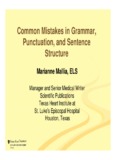 Common Mistakes in Grammar Common Mistakes in Grammar