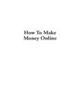 How To Make Money Online