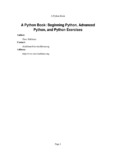 A Python Book: Beginning Python, Advanced Python, and Python 