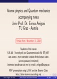 Atomic Physics and Quantum Mechanics