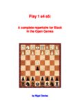 Play 1.e4 e5! - A Complete Repertoire for Black in the Open Games (Chess)