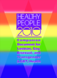 Healthy People 2010 Companion Document for LGBT Health