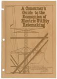 A consumer's guide to the economics of electric utility ratemaking