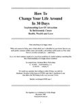 How To Change Your Life Around In 30 Days - Inspiration for Success