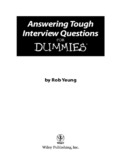Answering Tough Interview Questions