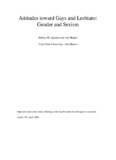 Attitudes towards Gays and Lesbians: Gender and Sexism