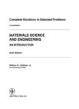 MATERIALS SCIENCE AND ENGINEERING