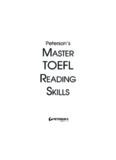 Master the TOEFL Reading Skills (Peterson's Master the TOEFL Reading Skills)