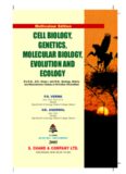 Cell Biology, Genetics, Molecular Biology, Evolution and Ecology