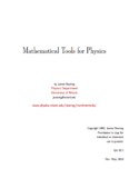 Mathematical Tools for Physics - Department of Physics - University 