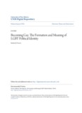 Becoming Gay: The Formation and Meaning of LGBT Political Identity