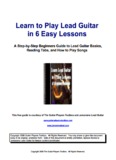 Learn to Play Lead Guitar in 6 Easy Lessons