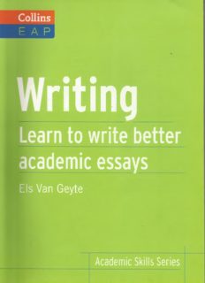 Writing  Learn to Write Better Academic Essays (Collins English for Academic Purposes)