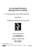 Accounting Principles: A Business Perspective, Managerial Accounting