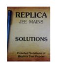 Solution of Replica IITJEE mains 16 Comprehensive IIT JEE Tests Physics Chemistry Mathematics Researched and Designed by IITians Versus Learning Kota