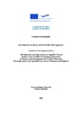 Investment Analysis and Portfolio Management