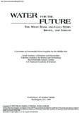 Water for the Future: The West Bank and Gaza Strip, Israel, and Jordan