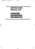 instructor's manual for advanced engineering mathematics