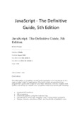 JavaScript - The Definitive Guide, 5th Edition