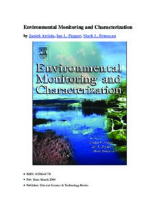 Environmental Monitoring and Characterization