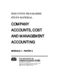 Company Accounts, Cost and Management Accounting - ICSI