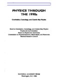 Gravitation, Cosmology, and Cosmic-Ray Physics (Physics Through the 1990s: A Series)